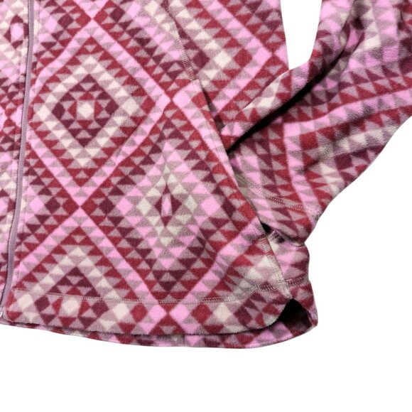 Eddie Bauer Fleece Jacket Full Zip Pink Purple Women's Size XL - Picture 4 of 7